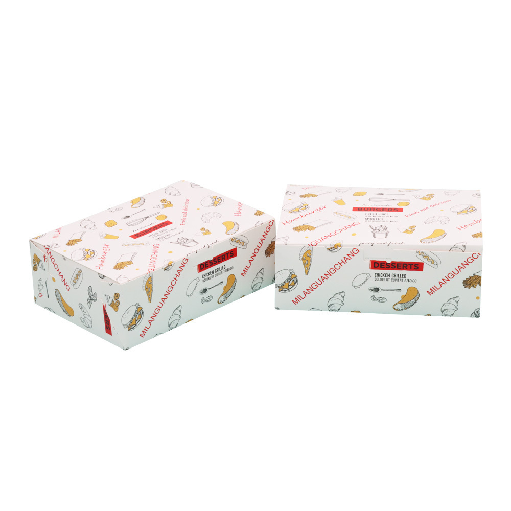 Disposable Wholesale Custom Take Away Packaging Lunch Box Takeaway Paper Fried Chicken Box For Fast Food