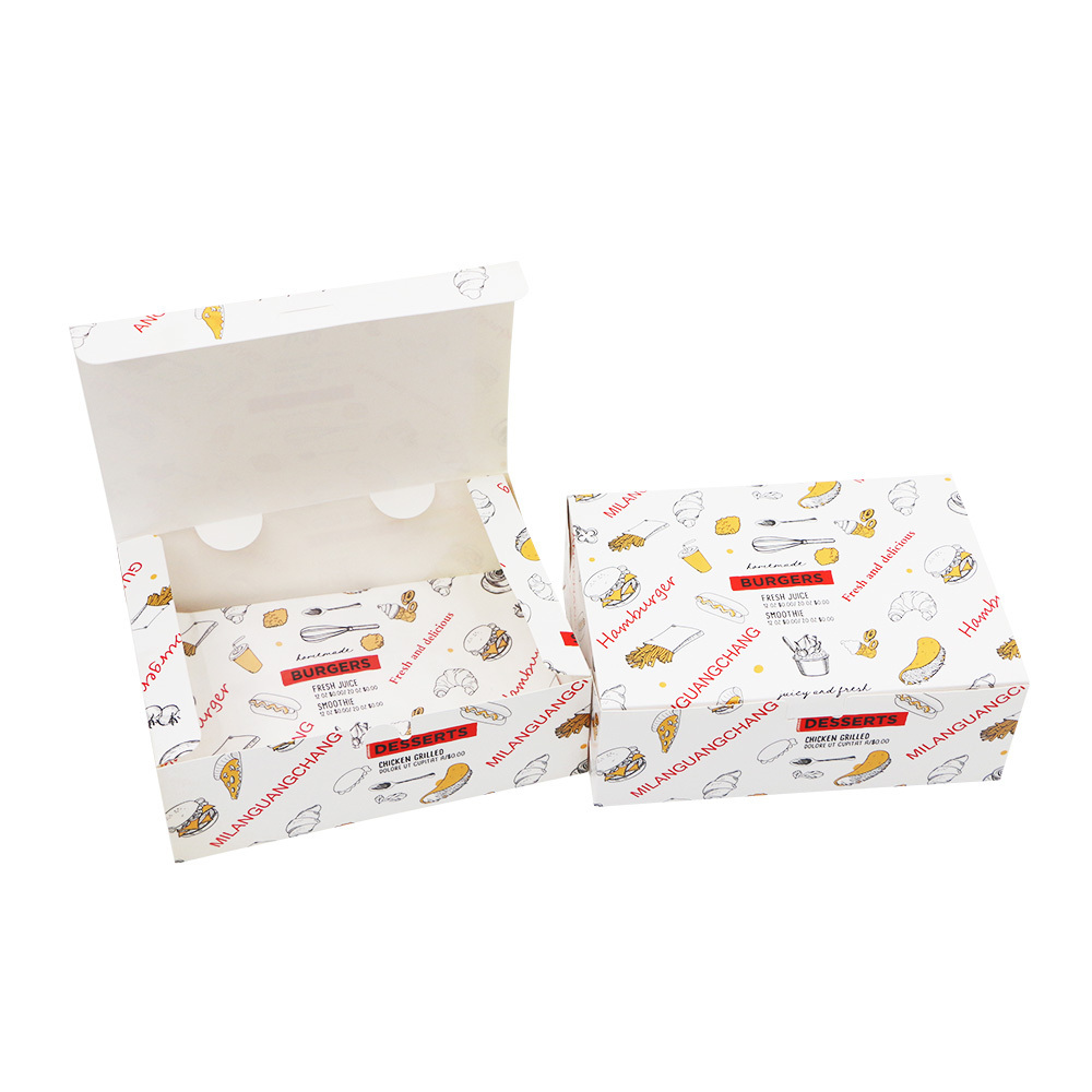 Disposable Wholesale Custom Take Away Packaging Lunch Box Takeaway Paper Fried Chicken Box For Fast Food