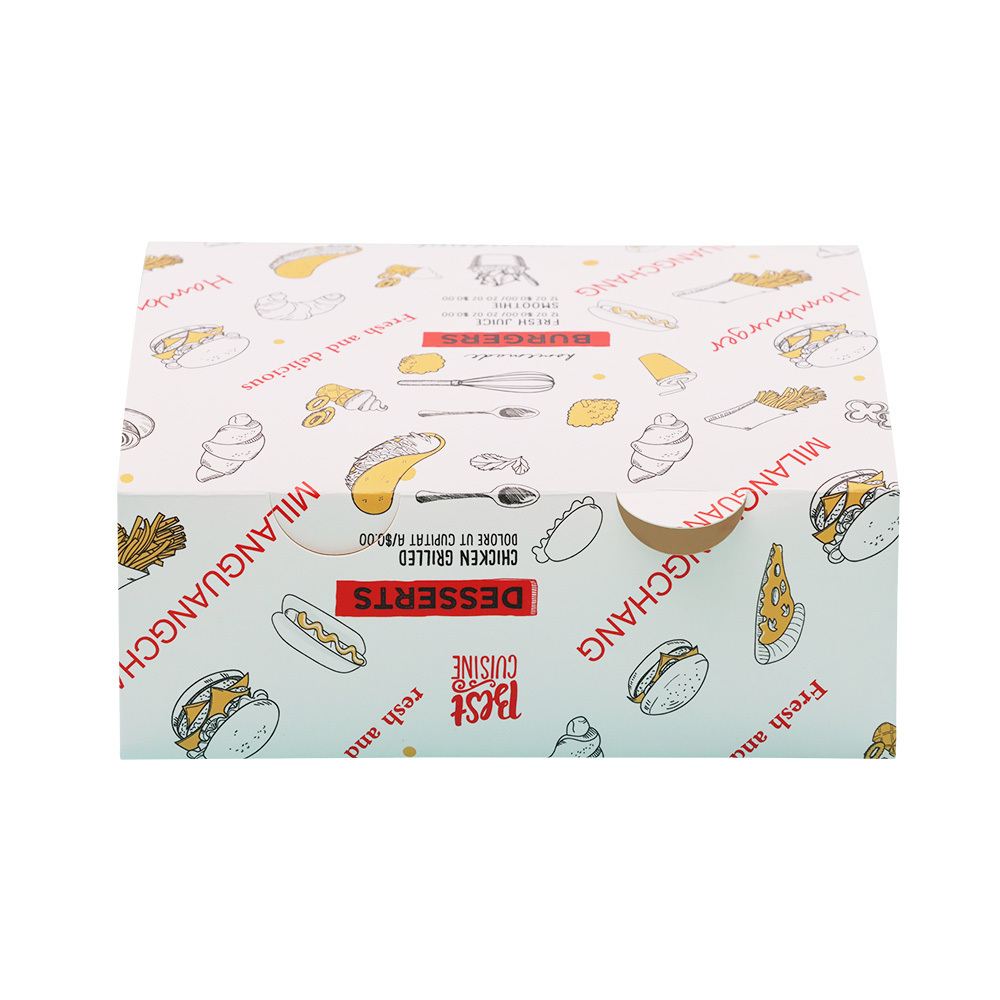 Disposable Wholesale Custom Take Away Packaging Lunch Box Takeaway Paper Fried Chicken Box For Fast Food