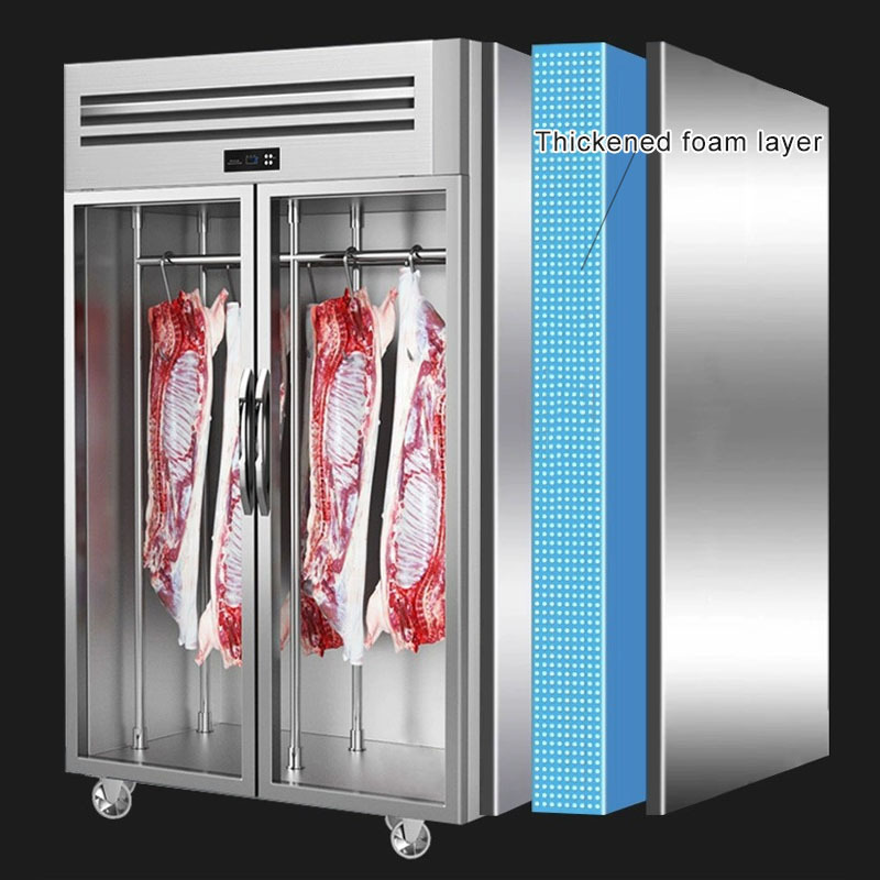 Hanging meat cabinet large space beef mutton vertical refrigerated fresh-keeping display cabinet