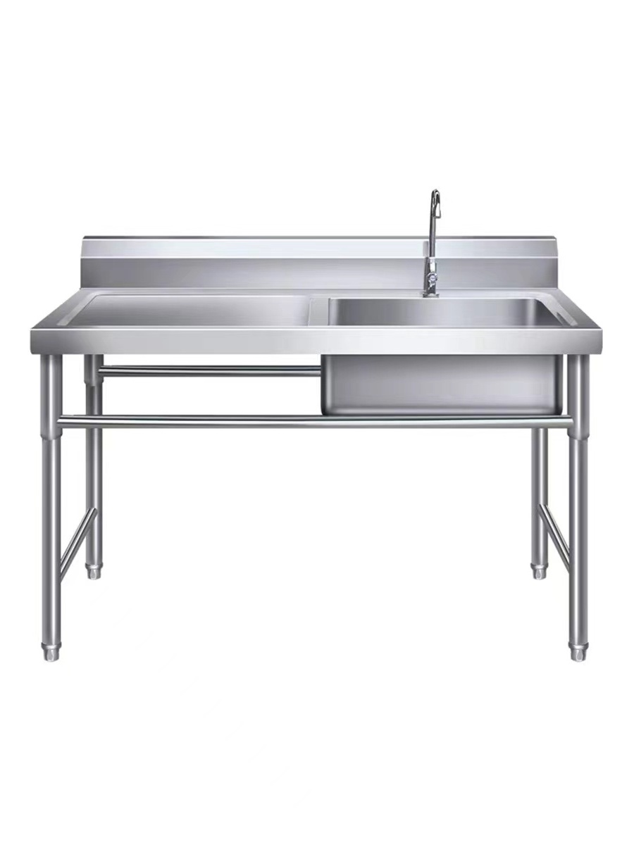 Commercial stainless steel sink three trough wash basin three star dish basin restaurant