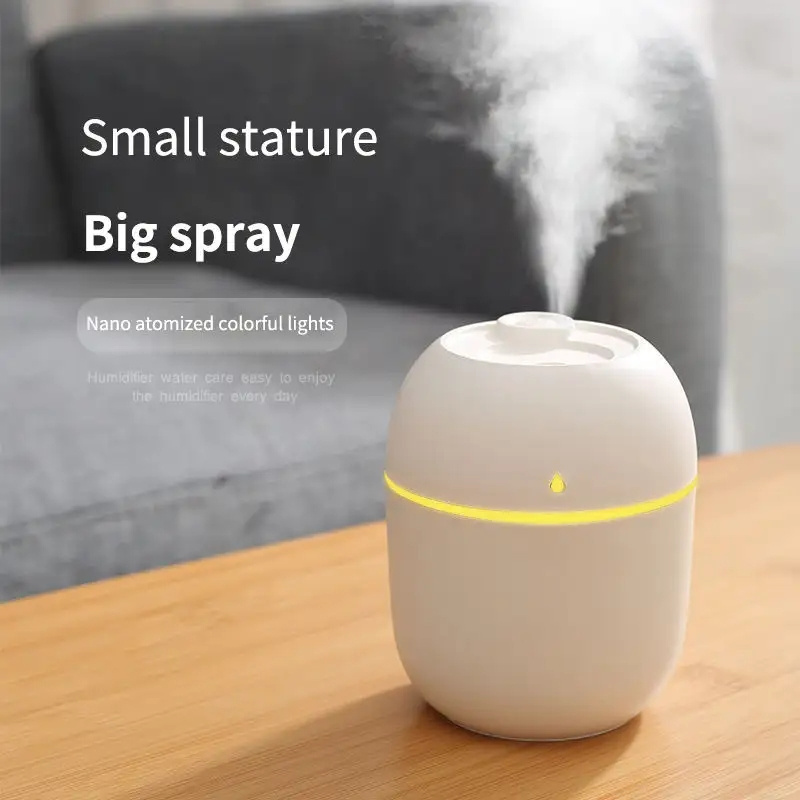 2023 Low Price Wholesale USB Mini Cool Mist Rechargeable Humidifier With Atmosphere Night Light 300 ML Gift For Car Office Home