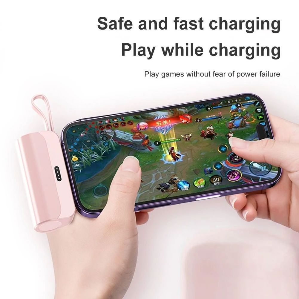 1200mAh 2600mAh 5000mAh Mini Portable Powerbank Back Clip Battery For Iphone Wireless Charger Capsule Emergency Power Bank