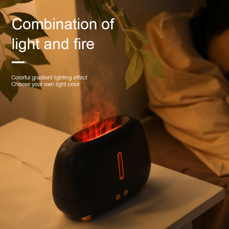 New Arrival Ultrasonic Fire Flame Humidifier 3D Flame Aroma Diffuser humidifier flame lamp