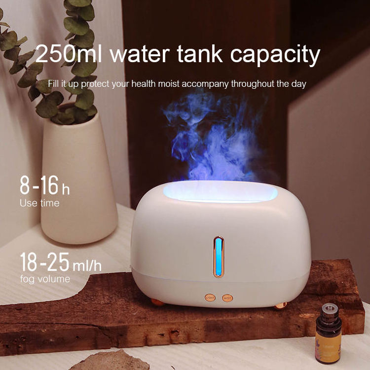 New Arrival Ultrasonic Fire Flame Humidifier 3D Flame Aroma Diffuser humidifier flame lamp