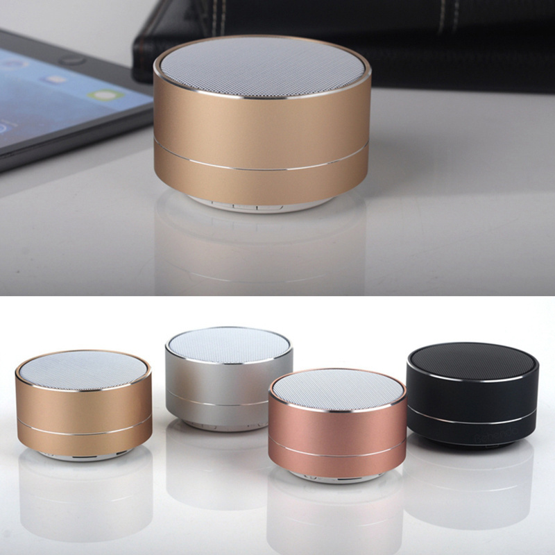 New Arrivals Metal Altavoces Mini Wireless Sound Portable Bluetooth Speaker With Mic FM Radio Loudspeaker