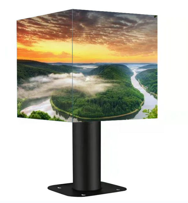 Plug and play high resolution 4 sided 320*320mm P2.5 P3 rotating cube led display cube led video wall for outdoor