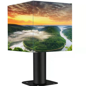 Plug and play high resolution 4 sided 320*320mm P2.5 P3 rotating cube led display cube led video wall for outdoor