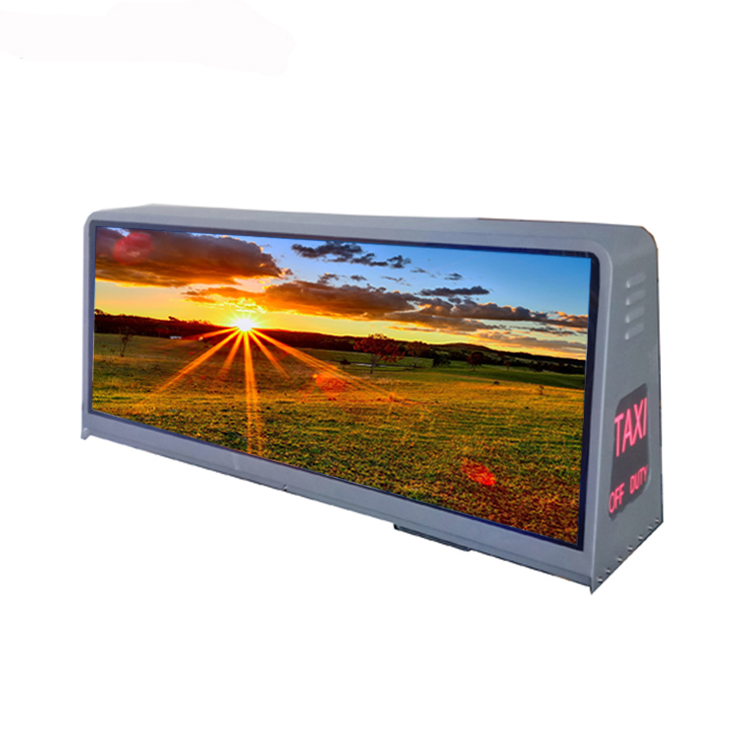 Car advertising led screen roof sign taxi top led display  Taxi Roof 4G Wireless Car Roof Led Sign Mobile Advertising