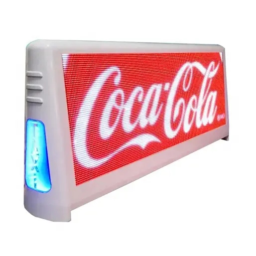 Outdoor high temperature resistant high brightness P2.5 LED display for taxi roof advertising taxi roof led display