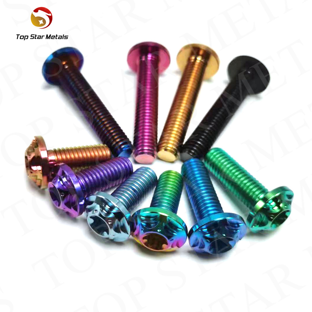 TITST   alloy umbrella head titanium screw M8x15/20/25/30/35/40mm motorcycle refitting screw