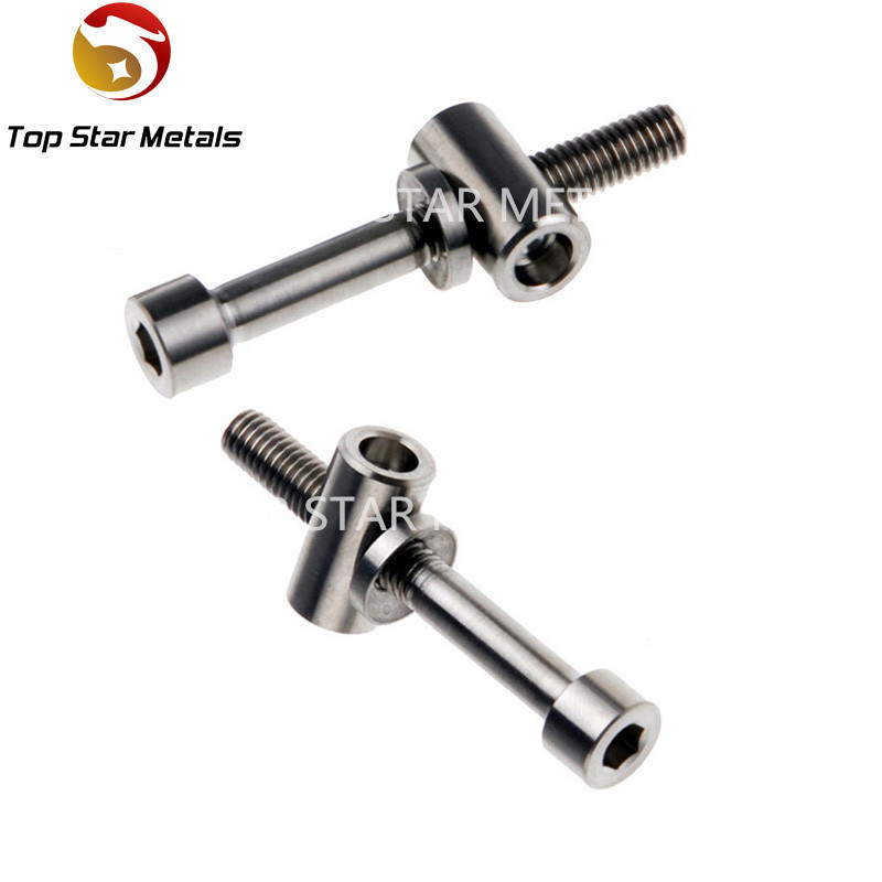 Factory supply high quality and low price GR5 Titanium Ti Thomson Seatpost bolts M5 x 40mm, Bolt + Washer + Barrel Nut