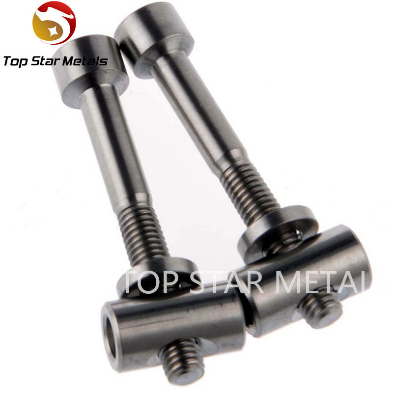 Factory supply high quality and low price GR5 Titanium Ti Thomson Seatpost bolts M5 x 40mm, Bolt + Washer + Barrel Nut