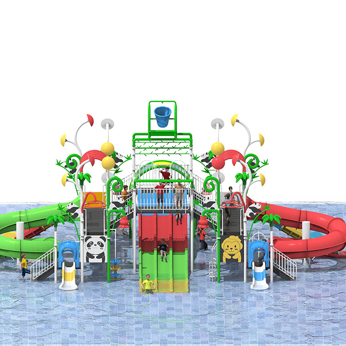 Hill slope open FRP swimming pool park water slides games for sale fiberglass playground slide