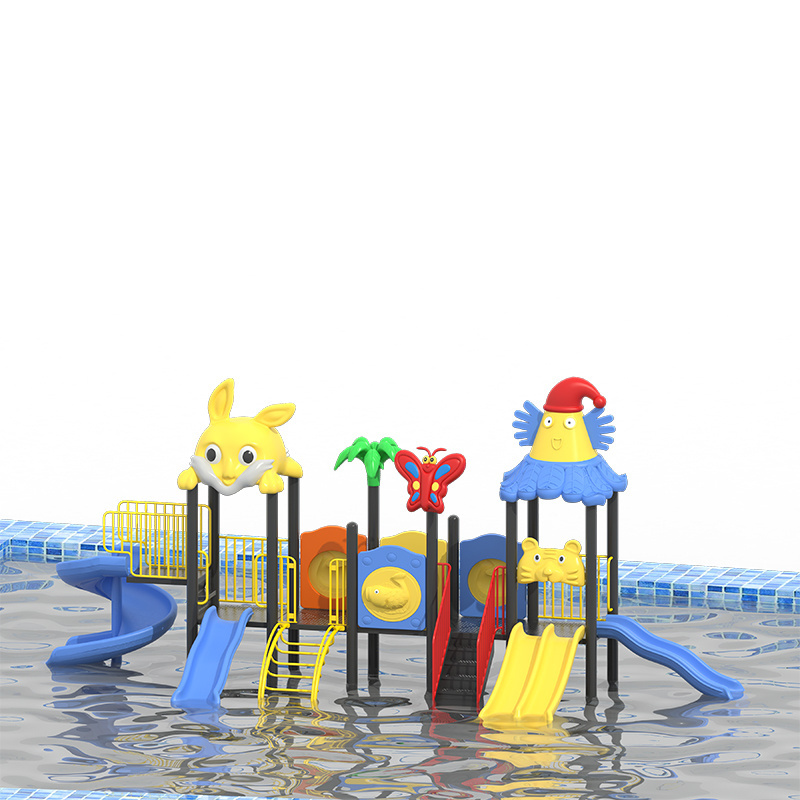 Mini Water play toys Playground fiberglass Slide Aquatic splash pad equipment water park