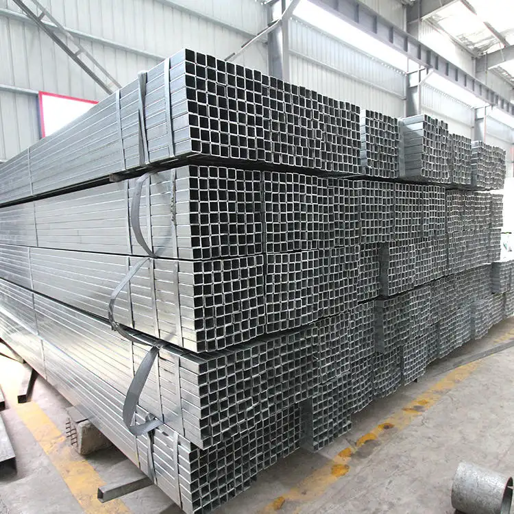 2x2mm 2.5x2.5mm 4 x 4 inch Galvanized Hollow Section 14 gauge tubing tubular iron Square Steel Pipes tube for Shelter Structure