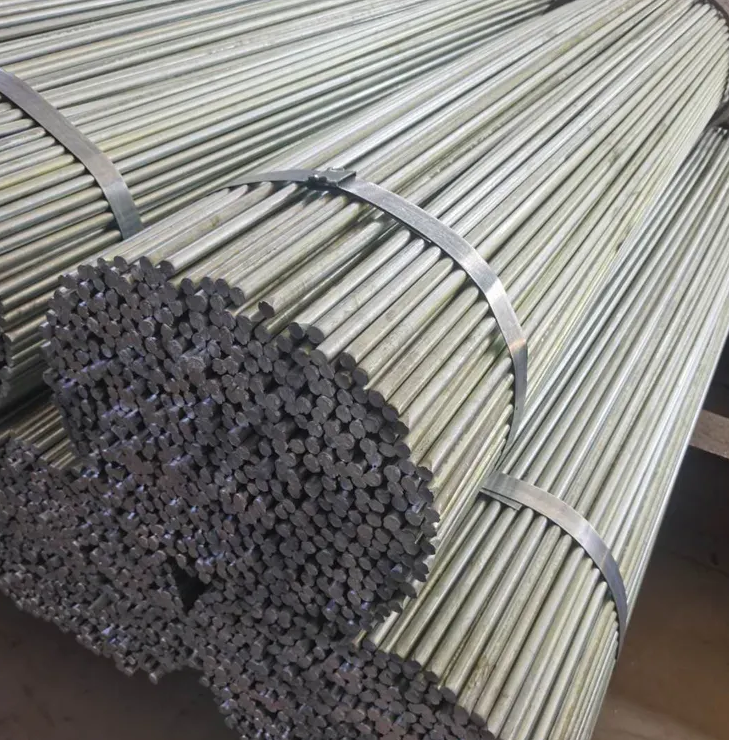 ASTM  high pure Q195  q235 galvanized iron rod zinc coated metal galvanized steel round solid bar prices