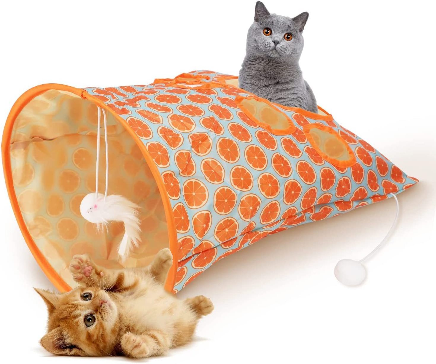 Cat Tunnel Bag Cat Collapsible Toy Cat Play Tunnel Toy Crinkle Paper Drill Bag Drill Sleeping Bag With Mice Toy For Outdoor Use