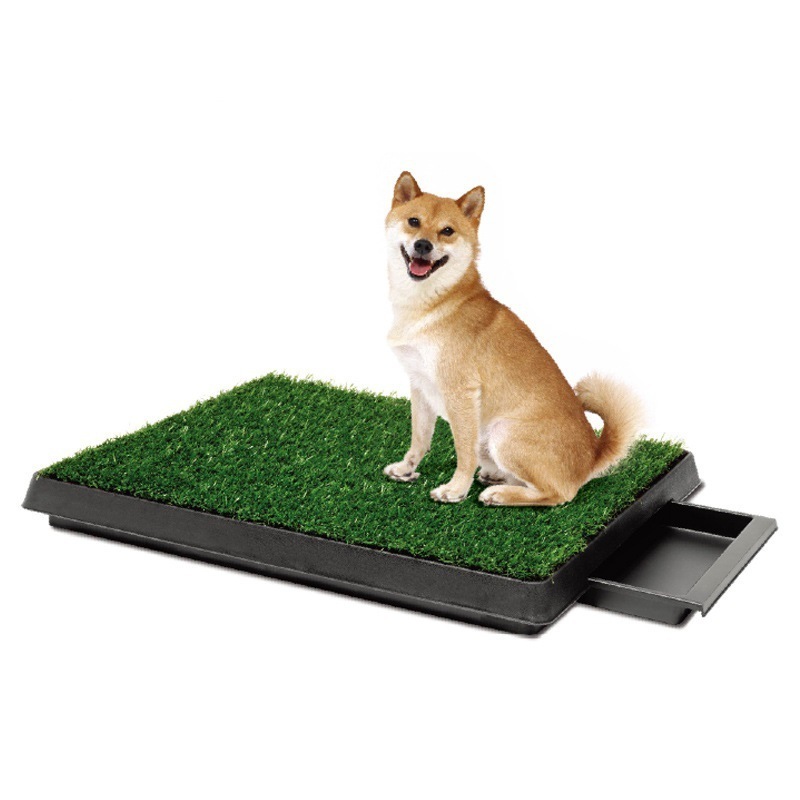 Indoor and outdoor Pet Toilet Dog Artificial Grass Restroom 3 Piece Training Potty For Dog Cat With Tray Drawer