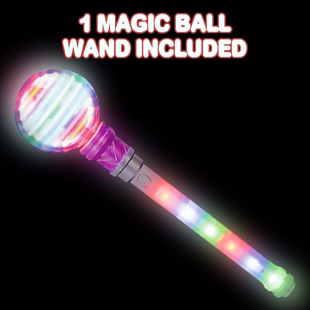 LED flashing light up magic spinning wands colorful spinning ball magic stick spin toy light up toys