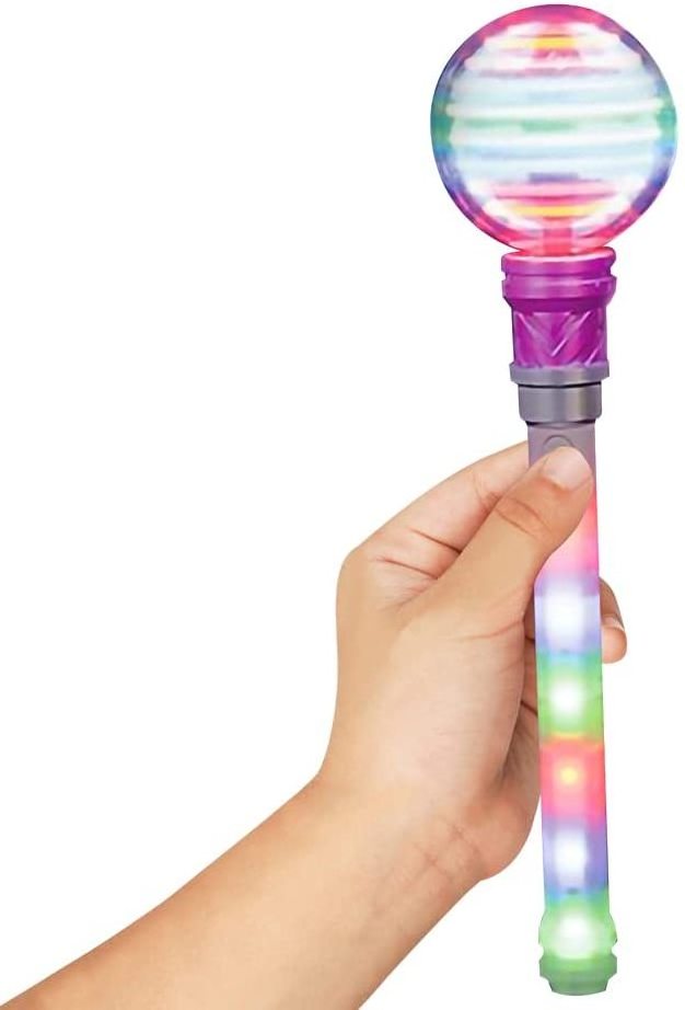 LED flashing light up magic spinning wands colorful spinning ball magic stick spin toy light up toys