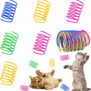 Custom color cat accessories plastic Colorful 4pcs/set Interactive Toys Cat Springs Toys for Indoor Cats and Kitten