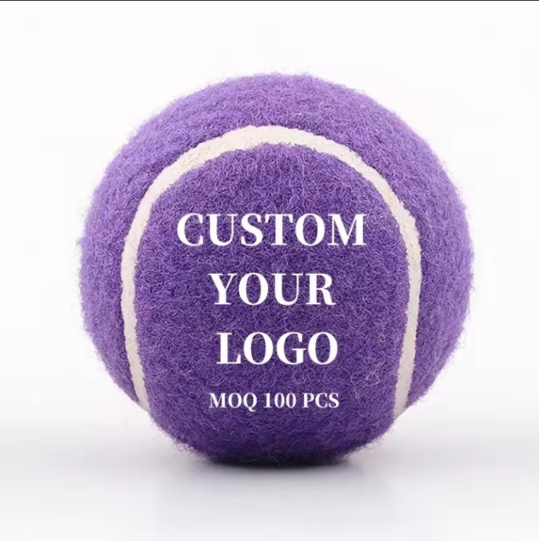 Free Custom logo Eco-Friendly Throwing Dog Chew Toys Wholesale Rubber Pet Tennis Balls interactive Dog toy ball Pet Bite Toy