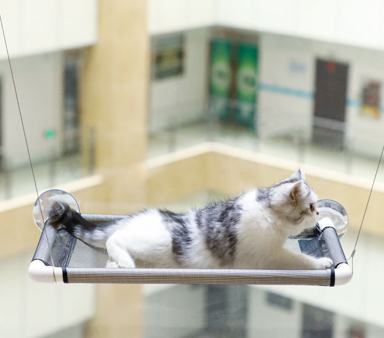 Cat Resting Seat Perch Window Hammock Cats Kitty Safety Bed with Durable Heavy Duty Suction Cups Cat Bed Holds Up to 18KG