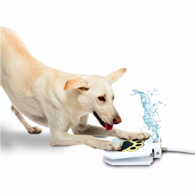 Durable Outdoor Pet Dog Drinking Fresh Water Fountain Dispenser Feeder Automatic Step-on Push Pedal Funny Dog Toys Water Bottles