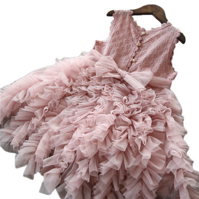 Children Formal Clothes Kids Fluffy Cake Smash Dress Girls Clothes For Christmas Halloween Birthday Costume