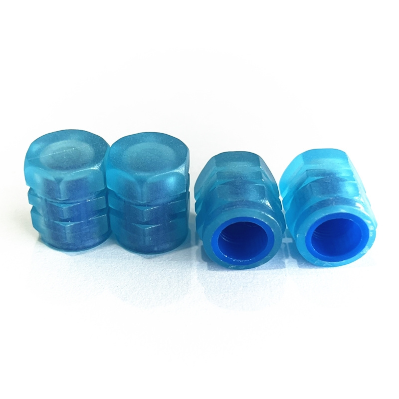 TOPSUN Fluorescent Valve Caps Glow in the Dark Luminous Plastic Tyre Valve Caps For Automobiles