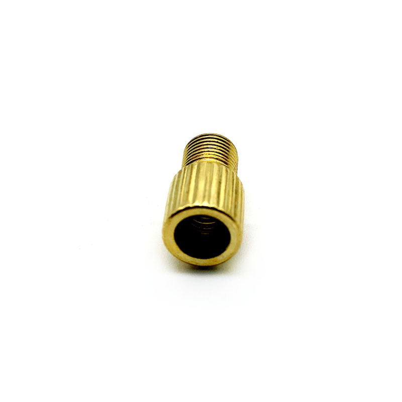 AD05 golden color brass adapter presta valves to shredder valves bicycle tire valve tool