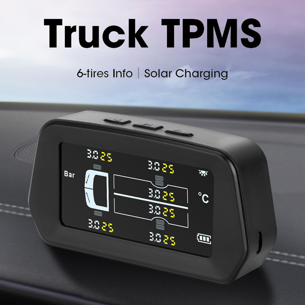 Semi Truck 6 wheels Digital Wireless Real Time Tire Pressure Monitoring System With External/ Internal Sensor