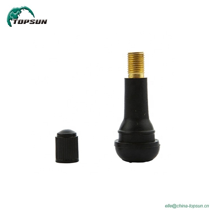 TR413 Car Valve Snap In Rubber Tubeless Tire Valve Vacuum Nozzle Wheel Stem For Rim Hole 16mm Car Tire Wheel Accessories