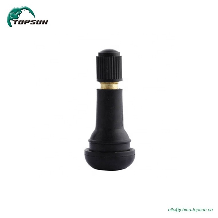 TR413 Car Valve Snap In Rubber Tubeless Tire Valve Vacuum Nozzle Wheel Stem For Rim Hole 16mm Car Tire Wheel Accessories