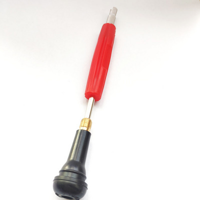 SD05 muti-fuctional tire valve core tools red plastic and sliver color brass core tools presta bicycle car tyre valve core