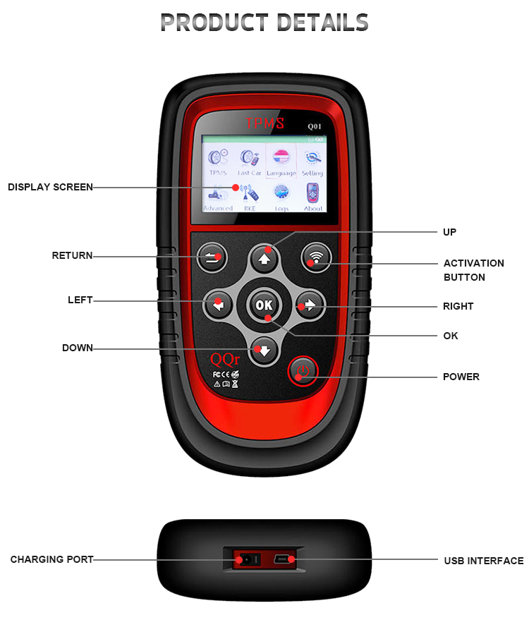 TPMS Diagnostic And Service Tool Q3 Maxi TPMS Programmer Tool MX-sensor Activation Tool