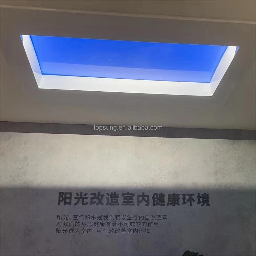 Smart Office Home Artificial Virtual Skylight Ceiling Lamps 96w Dimmable Square Skylight Panel Light