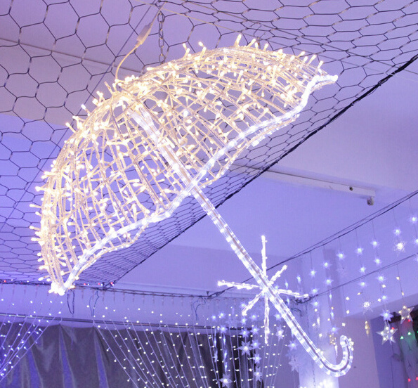 wholesale christmas across street led decoration motif lights 3d umbrella