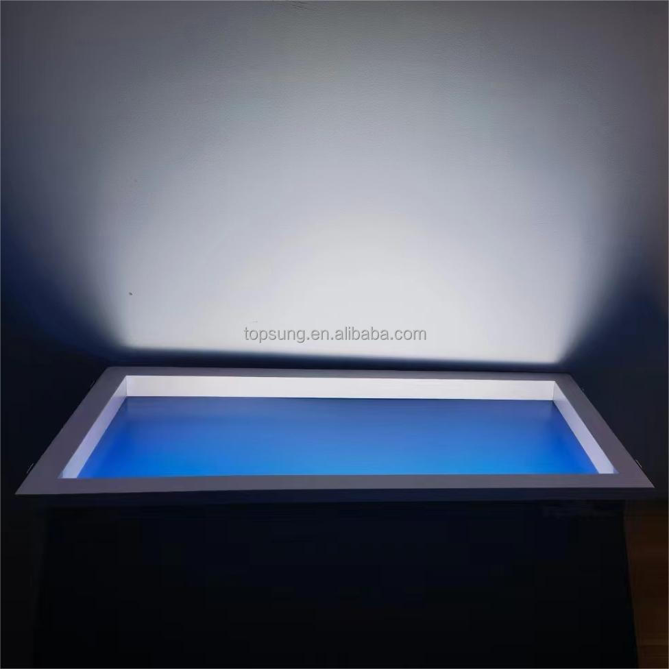 Smart Office Home Artificial Virtual Skylight Ceiling Lamps 96w Dimmable Square Skylight Panel Light