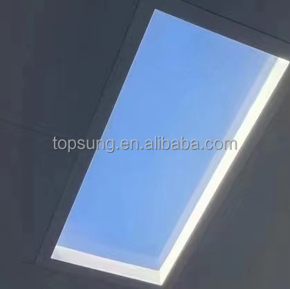 Smart Office Home Artificial Virtual Skylight Ceiling Lamps 96w Dimmable Square Skylight Panel Light