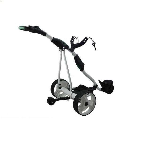 Hot Sales 3 Wheels Golf Cart Golf Trolley Cart Folding Golf Push Trolley with Foot Brake and Umbrella Holder