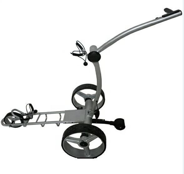 Newly Popular Lightweight 3 Wheel Golf Push Trolley Folding Size Golf Trolley With Elastic Strap Umbrella & Cup Holder