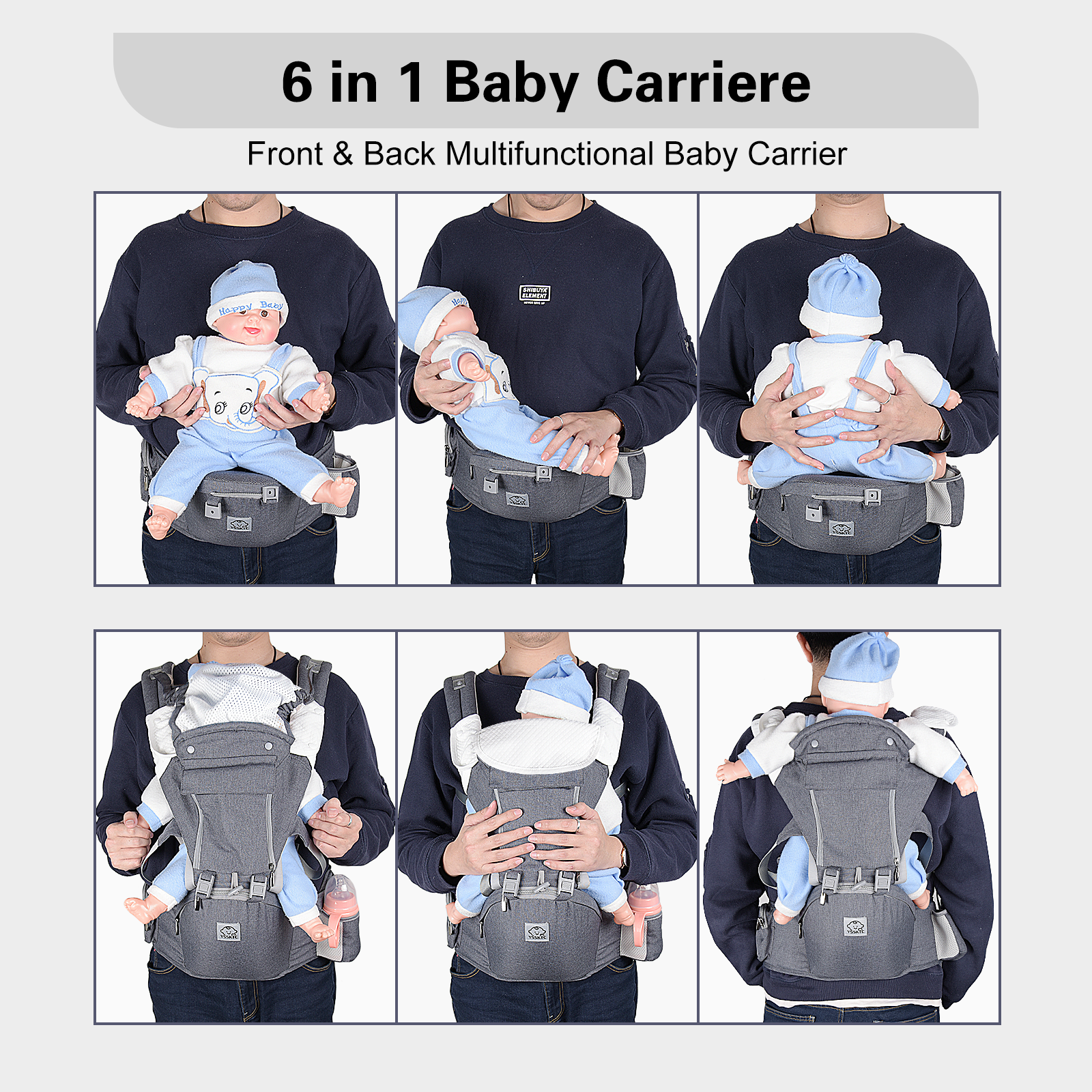 Waist stool baby portable four seasons seat baby carrier multi-functional front and back dual use hug carrier out baby magic