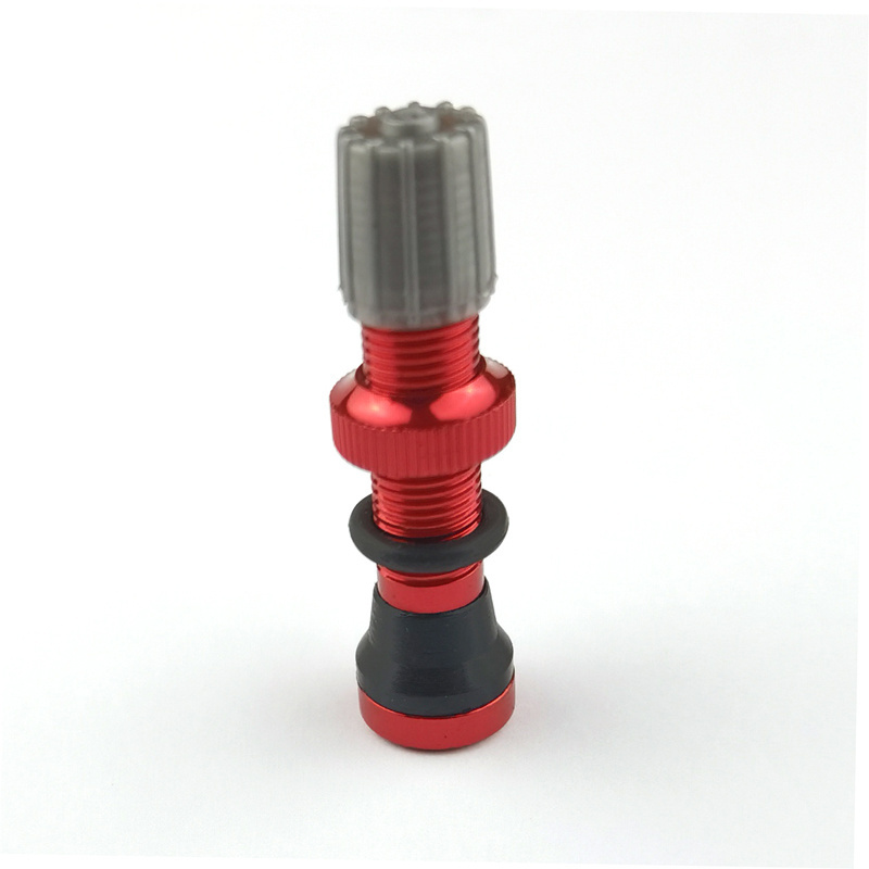 TAV01-40 BICYCLE TIER PRESTA VALVE BIKE TYRE TUBELESS ALUMINUM VALVES V002 BRASS CORE PLASTIC CAP