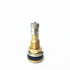 TR416 TRUCK AND BUS TYRE VALVES TIRE TUBELESS METAL CLAMP-IN VALVE brass stem rubber