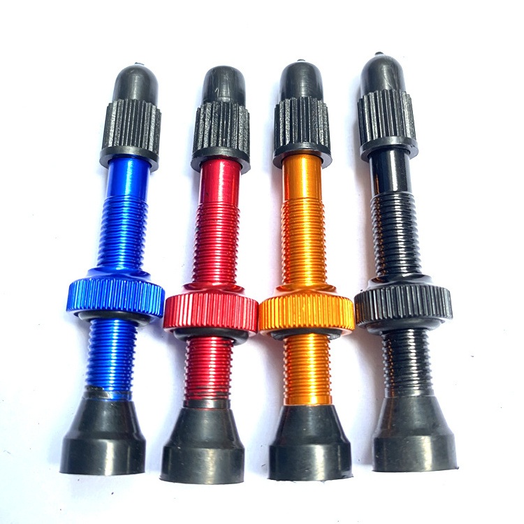 PVA01-44 BIKE TUBELESS TIRE TYRE VALVES BICYCLE COLORFUL CUSTOMIZABLE PRESTA ALLOY STEM VALVES