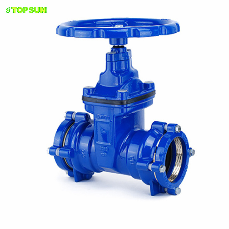 TOPSUN Dn80 Pn16 Industrial Carbon Steel Rising Stem Water Flange Gate Valve wheel handle for plumbing