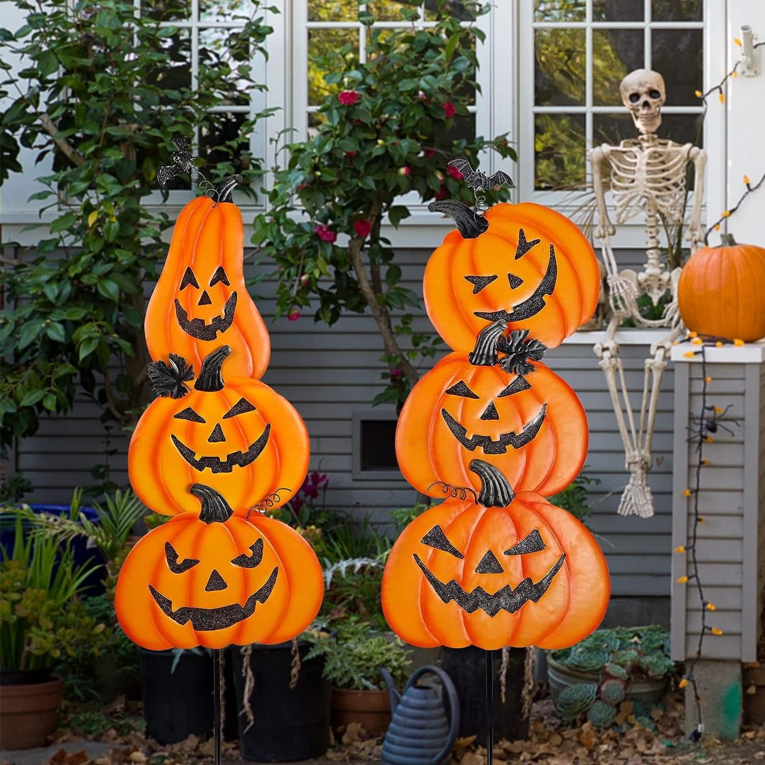 Halloween Yard Decoration Stakes, Trick or Treat Happy Halloween Yard Signs for Halloween Outdoor Decor