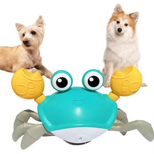 Induction Crawling Crab Tummy Time Pet Dog Cat Automatic Crawling Crab Toy With Music And Led Light Up